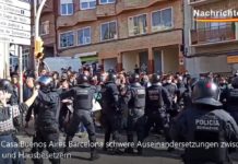 Video Casa Buenos Aires Barcelona schwere Auseinandersetzungen zwischen Polizei und Hausbesetzern
