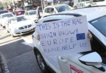Ein Protest der Hotellerie in Alicante hat heute den Verkehr zum erliegen gebracht