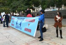 Polizisten für die Freiheit marschieren wieder diesmal in Malaga am 10.12.2020