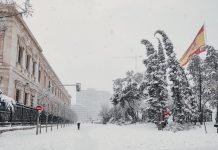 Madrid fordert die Regierung auf eine Katastrophenzone zu erklären und schätzt die Auswirkungen des Sturms Filomena auf 1.400 Millionen Euro
