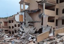 Peñíscola Gebäude eingestürzt