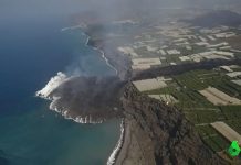 Die Lavainsel auf LaPalma ist bereits 8 Hektar groß