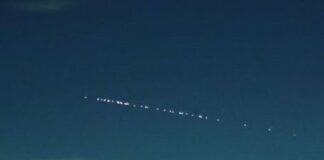 Lichterzug Valencia Himmel