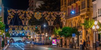 Alicante Spanien Weihnachten Beleuchtung