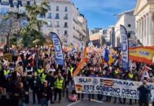 Polizei Demo Madrid