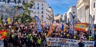 Polizei Demo Madrid