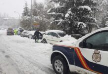 Polizei Schnee Spanien