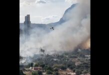 Feuer in Benidorm Spanien