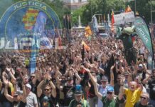 Polizei Demo Madrid