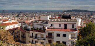 Hausbesetzer Barcelona Spanien