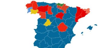 Politische Aufteilung Spanien 2023