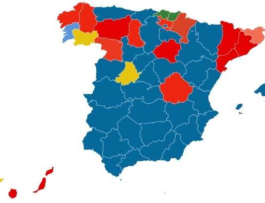 Politische Aufteilung Spanien 2023