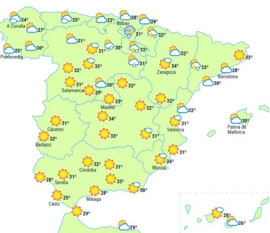 Spanienwetter Donnerstag 27 Juli 2023