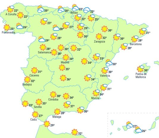 Spanienwetter Montag 17 Juli 2023