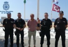 Franzoesische Polizei in Benidorm
