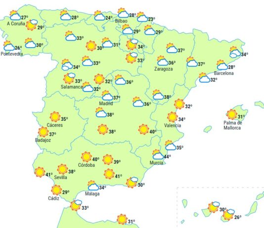Spanienwetter Donnerstag 10 August 2023