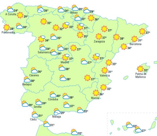 Spanienwetter Sonntag 20 August 2023 15 Uhr