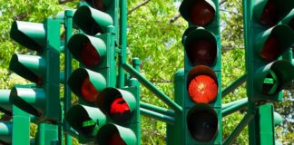 Viele Ampeln in Valencia