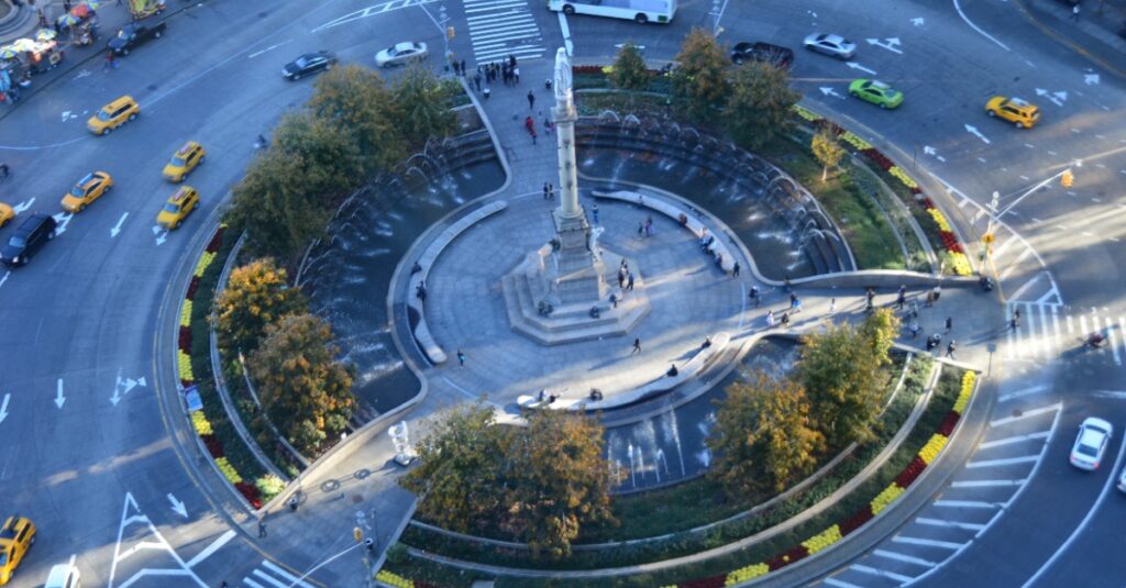 Columbus Circle Kreisverkehr New York