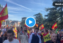 Massenproteste Madrid Spanien Samstag 18 November 2023