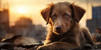 Trauriger Hund Zoophilie