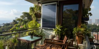 Kontraproduktiv und Ineffizient Plug-in-Photovoltaikmodule auf Spanischen Balkonen