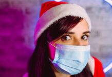 Maske Weihnachten Spanien Covid Grippe