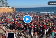 Weihnachtsmann Party am Strand La Zenia in Orihuela Costa