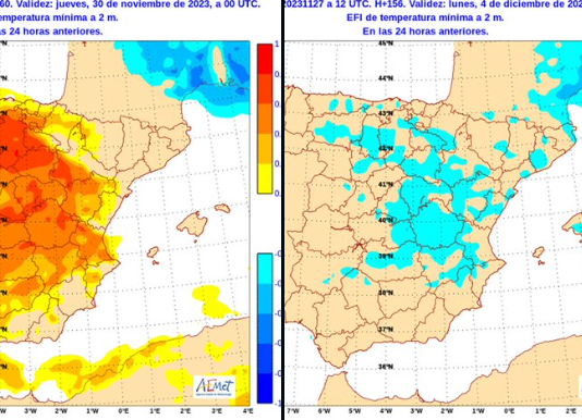 Winter in Spanien AEMET