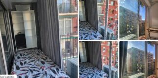 350 Euro für ein Bett auf einem Balkon in Poblenou in Barcelona