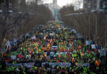 Bauernprotest in Madrid endet nach Versammlung Tausender Demonstranten
