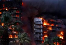 Bisher 4 Tote, 19 Vermisste und 14 Verletzte bei Hochhausbrand in Valencia