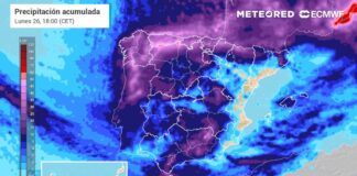 Fast ganz Spanien ist an diesem Montag in Alarmbereitschaft