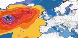 In Spanien kommt ein tiefer Polartrog an