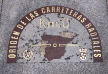 Kilometer Null Madrid Spanien