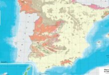 Die Gebiete Spaniens die durch Radongas der zweithäufigsten Ursache für Lungenkrebs am stärksten gefährdet sind