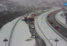 Starker Schneefall legt am Samstag Madrid lahm