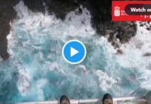 Ein Tourist stirbt nachdem er auf Teneriffa ins Meer gefallen ist als er Fotos von den starken Wellen machen wollte