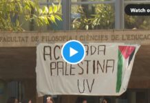Das Feuer breitet sich aus Fünfzig Menschen unterstützen ein pro-palästinensisches Universitätscamp in Valencia