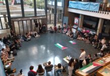 Das pro-palästinensische Lager übernimmt das Innere der Philosophischen Fakultät der Universität von Valencia