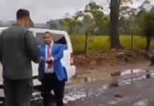 Die Venezolanische Armee fängt ein Auto mit Spanischen Diplomatenkennzeichen und 200 Kilo Drogen an Bord ab