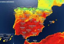 Extreme Hitze in Spanien mit Temperaturen zwischen 35 und 40 ºC in diesen Provinzhauptstädten