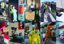 KFC Spanien bot kostenloses Hühnchen an wenn Kunden nicht mit dem Auto kamen und die Restaurants füllten sich mit Pferden, Besen, Schubkarren und Booten