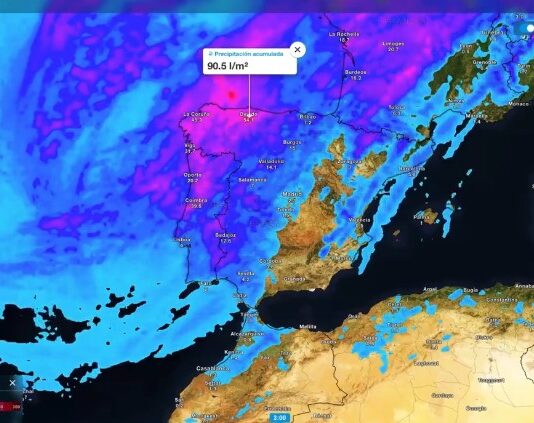 Die Ankunft einer DANA wird die Thermometer sinken lassen und starke Stürme in Spanien hinterlassen