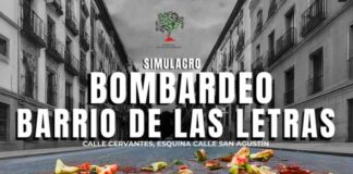 Ein Viertel in Madrid erlebt eine Bombenübung aus Solidarität mit Palästina