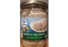Lebensmittelwarnung Glassplitter in einer Dose von weißem Thunfisch in Olivenöl von Carrefour