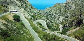 Sa Calobra Die schwierigste Straße Spaniens 14 Kilometer 12 180-Grad-Kurven und sogar ein Krawattenknoten