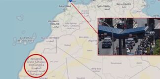 Die DGT veröffentlicht eine Karte der Operation Crossing the Strait die die Arabische Republik Sahara anerkennt