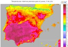 Die Höchsttemperaturen werden ab diesem Mittwoch in Spanien mit 7 Provinzen in Hitzewarnung allgemein ansteigen
