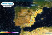 Die AEMET warnt Morgen wird es sehr starke Stürme in Spanien geben